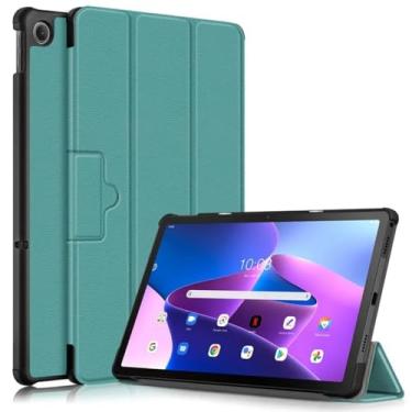 Imagem de Capa para Lenovo Tab K10 Pro tb223fc tb226xc capa de couro dobrável magnético para tablet Lenovo Tab K10 Pro 10,6 polegadas (verde escuro, para Lenovo Tab K10 Pro)