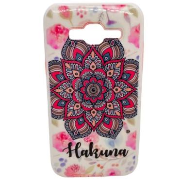 Imagem de Capa Celular Compatível com Samsung Galaxy J2 Prime SM-G532MT / Gran Prime SM-G530 Com Suport Para Dedos (Cores Mandala Hakuna)
