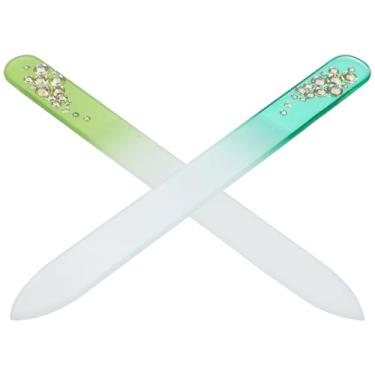 Imagem de Beaupretty 2 Unidades Ferramentas De Unhas Acrílicas Kit De Cosmetologia Ferramenta De Strass Ferramentas Femininas Kits De Unhas De Gel Vidro Colorido Lixas De Cuidado Esmalte Senhorita