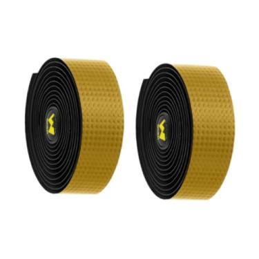 Imagem de oshhni 2x Fitas de guidão de bicicleta, EVA PU à prova de choque, fita adesiva para envoltório de guidão de bicicleta com plugue de guidão para bicicletas de, Ouro Preto