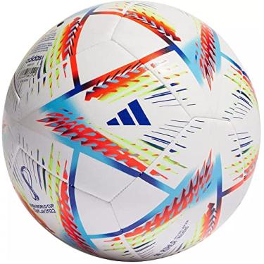 Imagem de adidas Bola de futebol unissex para treinamento Al Rihla Copa do Mundo FIFA Catar 2022 Al Rihla, Branco/Pantone, 4