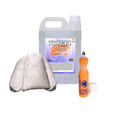 Imagem de Estopa de Algodão 2Kg, Marcador Industrial Azul & Multiuso (Power Clea