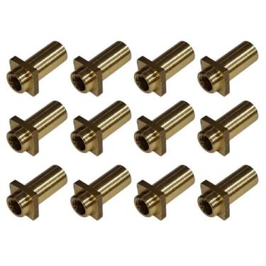 Imagem de Kit 12 Bucha Afinação Latão 5Mm 7/32 Canoa Bateria C Pescoço - Torelli
