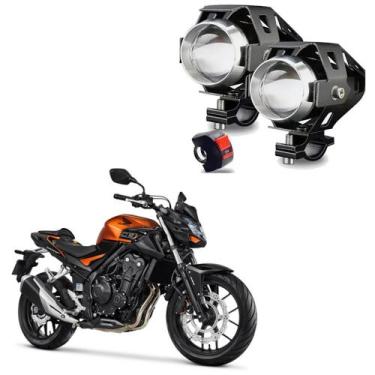 Imagem de Kit Led Farol Milha Moto Honda CB500F 2017 2018 2019 U5 - SeriesU