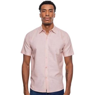Imagem de Camisa Masculina Fatal Linho Manga Curta Rosê 29763