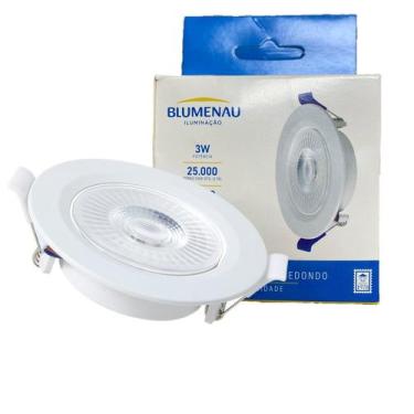 Imagem de Kit 6 Spot Super Led Redondo Embutir 3w Branco Frio 6500k - Blumenau I