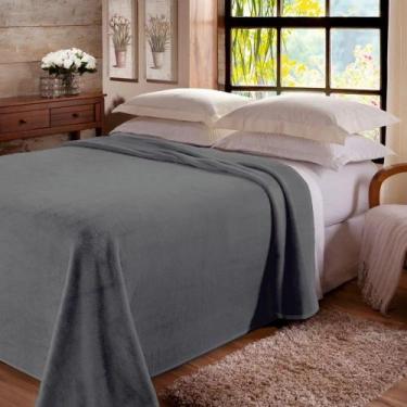 Imagem de Manta Microfibra Casal Unicolor 180x220 Jolitex, Niquel, Casal