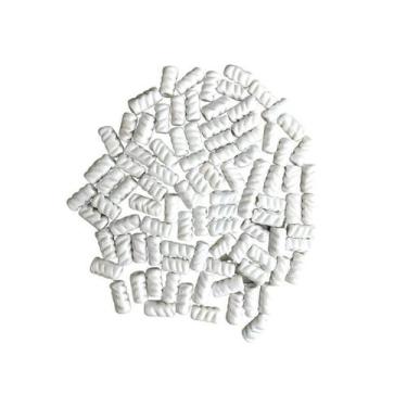 Imagem de Kit Com 10 Firmas Frisada 22Mm Branca Leitosa Murano Guias - Meta Atac