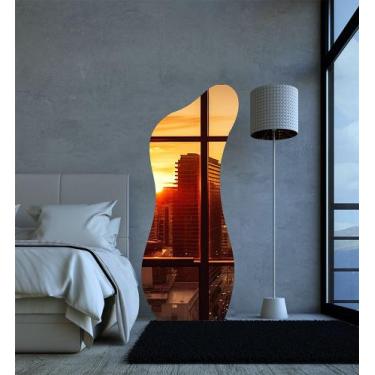 Imagem de Espelho Orgânico Luxo Grande 170 X 70 Corpo Inteiro Moderno Lapidado C