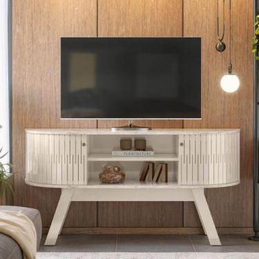 Imagem de Bancada Barcelona p/ TV Até 55 polegadas Rack Design Curvo e Moderno p