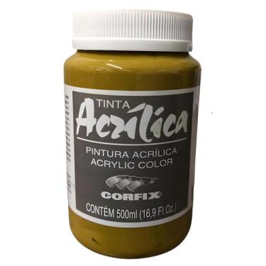 Imagem de Tinta Acrílica Corfix 500ml G1 Escolha a Cor , AMARELO INDIANO