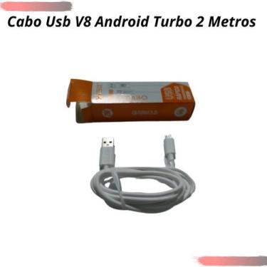Imagem de Cabo Usb Carregador Celular V8 Turbo P/ Galaxy S3 S4 S5 S7 Y A3 A5 A6 