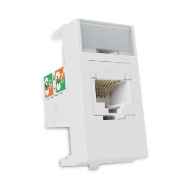 Imagem de Tomada Rede Informática RJ45 Cat6 Branco Infiniti MarGirius, Branco