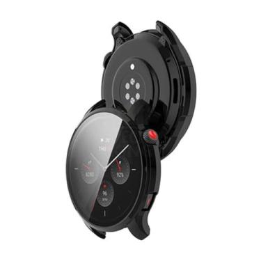 Imagem de proteção em acrilico e vidro para smartwatch gtr 4 - TECH KIING, Preto