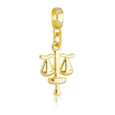 Imagem de Berloque Símbolo do Direito Banhado a Ouro 18k - Work Semijoias