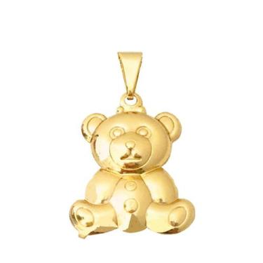 Imagem de Pingente Urso Ursinho Teddy Folheada a Ouro 18k Semijoia + Caixa Velud