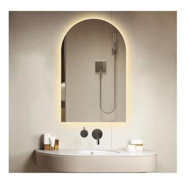 Imagem de Espelho lapidado Arco Janelinha Iluminado com LED Quente - 60x80cm - W