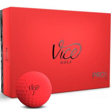 Imagem de Bolas de golfe Vice Pro macias, vermelhas (uma dúzia)