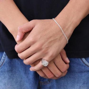 Imagem de Conjunto Promocional 03 Anel+Pulseira  Prata 925 - realeza925