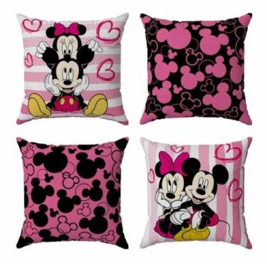 Imagem de Kit 4 Capas Decorativas Personalizadas Luxo Casa Minnie Mouse - Gabi F