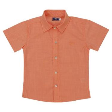 Imagem de Camisa Infantil Look Jeans Tricoline Collor, Coral, 4