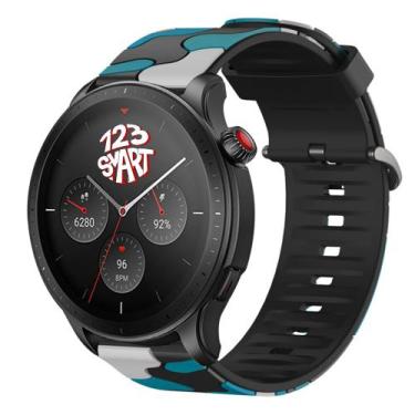 Imagem de Pulseira Silicone Camuflada compatível com GTR4 GTR 4 A2166 / GTR3 / G