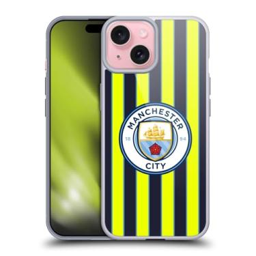 Imagem de Head Case Designs Kit de crachá oficialmente licenciado pelo Manchester City Man City FC Away 2024/25 Capa de gel macio compatível com Apple iPhone 15