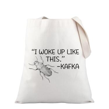 Imagem de PLITI Presente Metamorphosis Franz Kafka Presente Transformação Literatura Presente I Woke Up Like This Beetle Tote Bag For Women, Woke Up Tg, Medium