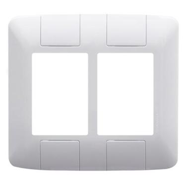 Imagem de Placa Aria Branca 4x4 6 Modulos Tramontina, Branco