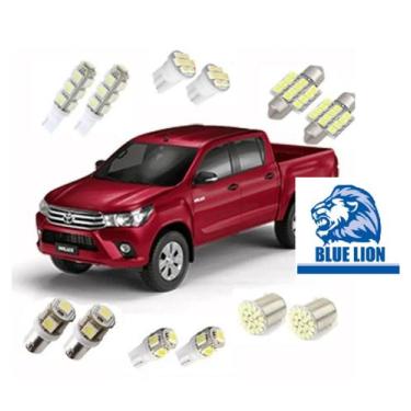 Imagem de Kit Lâmpada Led Hilux Pingo Teto Placa Ré Xenon Torpedo Top - Blue lio