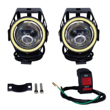 Imagem de Farol Milha Lacflex U7-10W 12-65V Com Angel Eyes + Interruptor