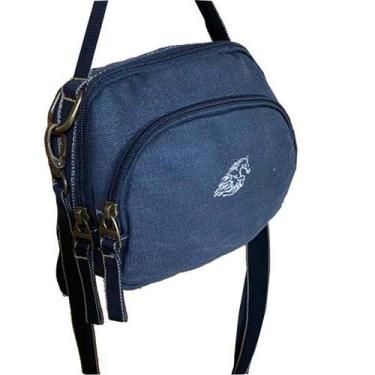 Imagem de Bolsa Transversal Lona Grossa Masculina KVN8009, Preto