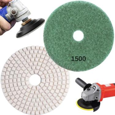 Imagem de 1 X Lixa Discos Grão 4 Pol.100mm Diamantada Liso Polir Lixadeira Grani