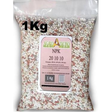 Imagem de Adubo Npk 20 10 10 - 1Kg Para Cobertura Do Seu Gramado - AGROADUBO