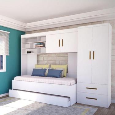Imagem de Quarto Modulado Infantil Chiara Completo com Roupeiro 2 portas, Módulo
