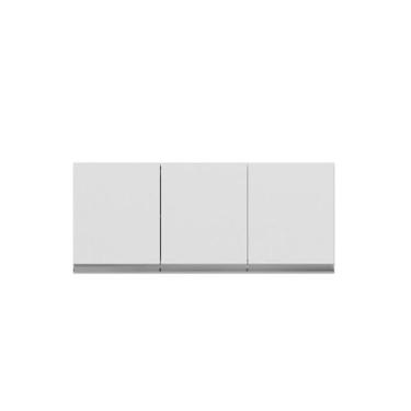 Imagem de Armário Suspenso Andréia 120mt com Puxadores Embutidos Branco Ajl 