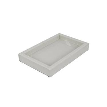 Imagem de Bandeja Decorativa Marmorizada  Bege 14x22 cm - Dani Decorações