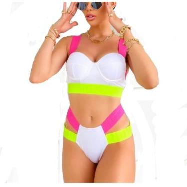 Imagem de Biquíni da moda Blogueiras Tira Dupla - bea fashion, Branco, u