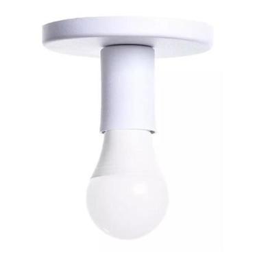 Imagem de Plafonier Plafon Teto Sobrepor Aluminio Sala Garagem  Branco - Poliluz