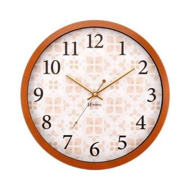 Imagem de Relógio de Parede em Alumínio Laranja Herweg 6739, único