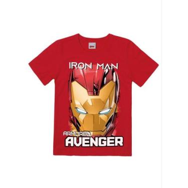 Imagem de Camiseta Homem De Ferro Vingadores Malwee Kids Ref. 83164, Vermelho, 4