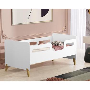 Imagem de Mini Cama Infantil Cecília Com Grade Proteção Montessoriana Pés de Mad