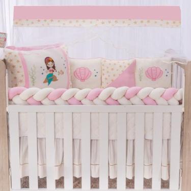 Imagem de Kit De Berço Trança Americano 12 Peças 100% Algodão Encanto - LuckBaby