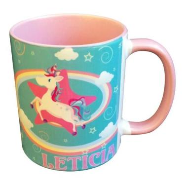 Imagem de Caneca Rosa Personalizada Unicórnio Encantado - GMH Prod. Serv. e Repr