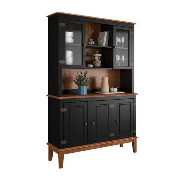 Imagem de Arca E Oratório 5 Portas - Madeira Maciça - Preto