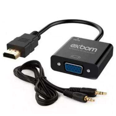 Imagem de Cabo conversor adaptador HDMI para VGA com saída p2 Áudio - Exborn
