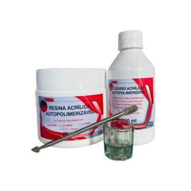 Imagem de Resina Auto Polimerizante  Incolor  225gr + 250ml Kit Inox - UDB ODONT