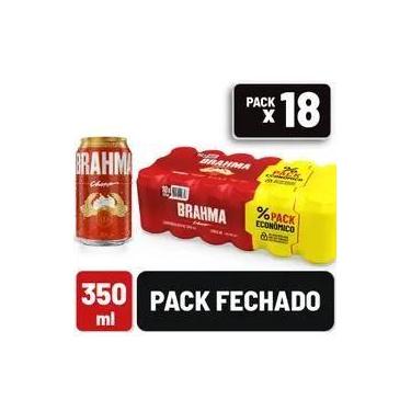 Imagem de Cerveja Brahma Chopp Lata 350ml Caixa C/ 18 Un - AMBEV
