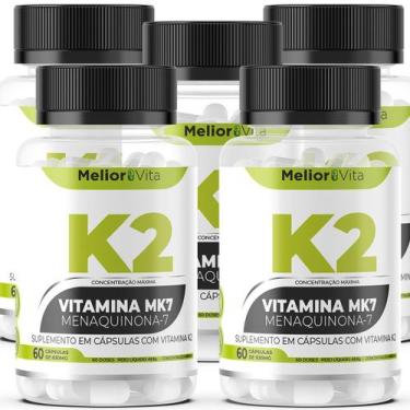 Imagem de 5x Vitamina K2 830mg Saúde Ossos Mental Maior Concentração Original Me