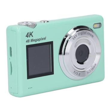Imagem de Câmera 4K para Vlogging, Estabilizador de Imagem Tela Frontal de 1,4 Polegadas Com Foco Automático Câmera Compacta Compacta Com Zoom Digital de 16x para Fotos (Verde)